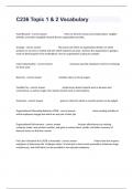 C236 Topic 1 & 2 Vocabulary Complete Assignment Questions And Answers.