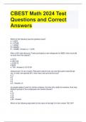CBEST Math 2024 Test Questions and Correct Answers 