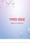 Comprehensive Guide to Nursing 3212 - Spring 2021 Thyroid Disease Management| Understanding Thyroid Disease: Nursing 3212 - Spring 2021 Insights| Best Practices in Nursing 3212 - Spring 2021 for Thyroid Disease Care| Navigating Thyroid Disease in Nursing 