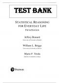 Test Bank for Statistical Reasoning for Everyday Life, 5th edition by Jeff Bennett, William Briggs, Mario Triola