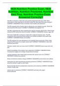 HESI Nutrition Practice Exam, HESI Nutrition, Nutrition Proctored, Nutrition Hesi Prep, Nutrition Practice Exam Answered Correctly!!