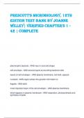 Prescott's Microbiology, 12th  Edition TEST BANK by Joanne  Willey| Verified Chapter's 1 -  42 | Complete 