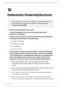 OEFENTENTAMEN Orthopedagogiek: Onderwijsfactoren