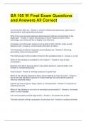 BA 105 W Final Exam Questions and Answers All Correct