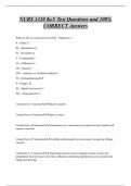 NURS 3320 KeY Test Questions and 100%  CORRECT Answers