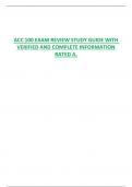 ACC 100 EXAM REVIEW STUDY GUIDE WITH  VERIFIED AND COMPLETE INFORMATION  RATED A