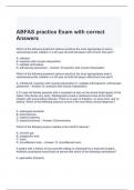 ABFAS practice Exam with correct Answers (Graded A)