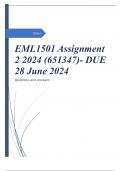 EML1501 Assignment 2 2024 (651347)- DUE 28 June 2024