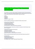 BFIN 300 Final Exam Prep Questions and Answers 2024- Graded A