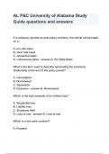 AL P&C University of Alabama Study Guide questions and answers If a company cancels an auto policy mid-term, the refund will be made on a : A. pro rata basis B. short rate basis C. retroactive basis D. coinsurance basis - answer-A. Pro Rata Basis What is 