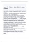 Psyc 375 Midterm Exam Questions and Answers 2024