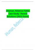iHuman, Rebecca Fields Case Study- Recent Solutions (2023 Exam)