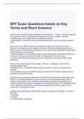 RPF Exam Questions based on Key Terms and Short Answers 2024