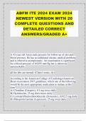 ABFM ITE 2024 EXAM 2024 NEWEST VERSION WITH 20 COMPLETE QUESTIONS AND DETAILED CORRECT ANSWERS/GRADED A+ 