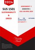 SUS1501 - "2024" -SEM  1 -ASSESSMENT 5 - DUE 08 APRIL 2024 -