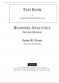 Test Banks Package Deal for Business Analytics: 6th Edition by S. Christian Albright & 2nd edition by James R. Evans