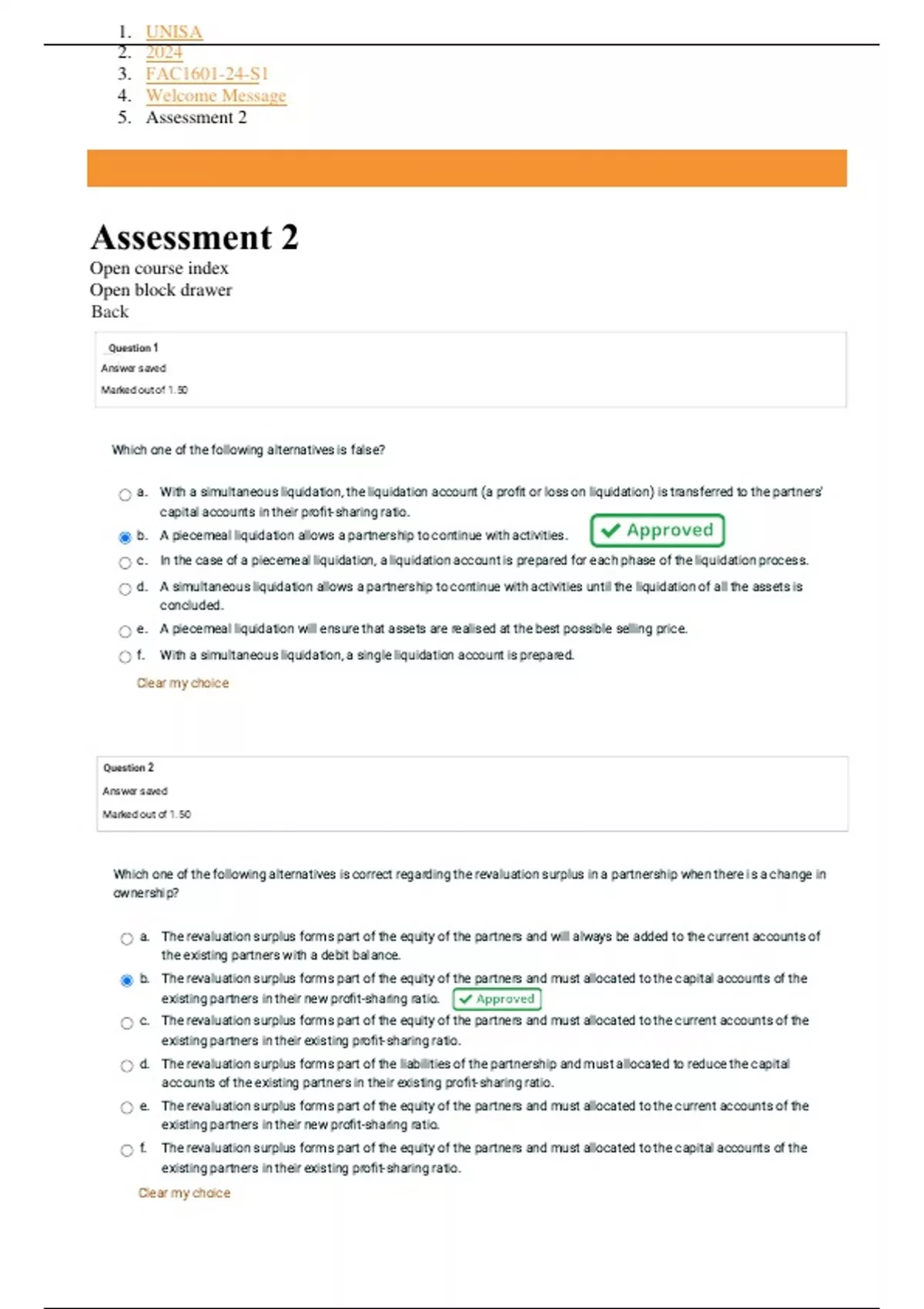 FAC1601 Assignment 2 2024 - FAC1601 Assignment 2 2024 (FAC1601) - Stuvia SA