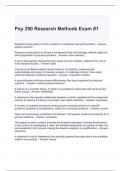 Psy 290 Research Methods Exam #1 Questions and Answers