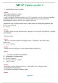 NR 507 Cardiovascular  2 (Latest 2024 / 2025) Questions & Answers with rationales