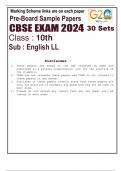 10+ Latest Sample papers for Class 10 CBSE English Board Exam