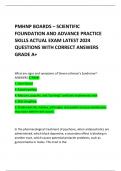  PMHNP BOARDS – SCIENTIFIC FOUNDATION AND ADVANCE PRACTICE SKILLS ACTUAL EXAM LATEST 2024 QUESTIONS WITH CORRECT ANSWERS GRADE A+