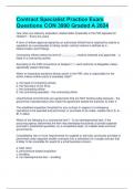 Contract Specialist Practice Exam Questions CON 3990 Graded A 2024 