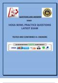 HOSA BOWL PRACTICE QUESTIONS LATEST EXAM.