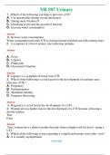 NR 507 Urinary  (Latest 2024 / 2025) Questions & Answers with rationales