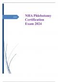 NHA Phlebotomy Certification Exam 2024