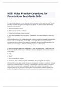 HESI Nclex Practice Questions for Foundations Test Guide 2024