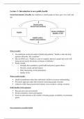 College aantekeningen / Lecture notes Health in Society () 