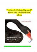 Test Bank Biological Science, 6th Edition (Scott Freeman, Lizabeth A. Allison ) Chapter 1-55 | All Chapters {Latest 100 % Verified Test bank}