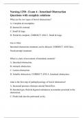 Nursing 1250 - Exam 4 - Intestinal Obstruction Questions with complete solutions
