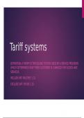 Mathematics literacy - Tariffs