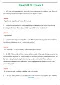 Final NR 511 Exam 1  (Latest 2024 / 2025) Questions & Answers with rationales - Chamberlain