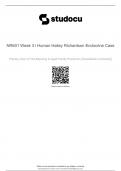 NR601 Week 3 i Human Hailey Richardson Endocrine Case