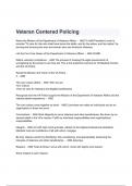 Veteran Centered Policing Exam Questions with correct Answers 2024( A+ GRADED 100% VERIFIED).