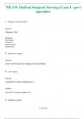 NR 536 Medical Surgical Nursing Exam 1- peri operative  (Latest 2024 / 2025) Questions & Answers with rationales