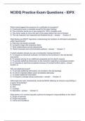 NCIDQ Practice Exam Questions - IDPX Questions and Answers  Graded A+