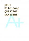 HESI Milestone QUESTION &ANSWERS