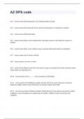 AZ DPS code Question and answers 100% correct 2024 