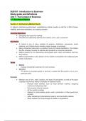 Class notes 1.1 Business Basics Section 3- Addressing Market Needs