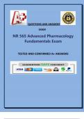 NR 565 Advanced Pharmacology  Fundamentals Exam