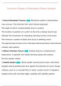 Forensics Chapter 10 Bloodstain Pattern Analysis Questions With Complete Solutions.