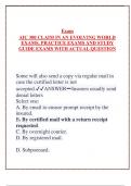 Exam AIC 300 CLAIM IN AN EVOLVING WORLD EXAMS, PRACTICE EXAMS AND STUDY GUIDE EXAMS WITH ACTUAL QUESTION