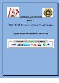 OSHA 10 Construction Final Exam