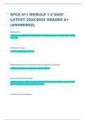 SPCE 611 MODULE 1-2 QUIZ LATEST 2024/2025 GRADED A+ (ANSWERED)