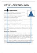 AQA A Level Psychopathology Revision Notes