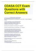 CDASA CCT Exam Questions with Correct Answers