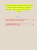 All-inclusive CHC On Compliance, Laws Regulations Auditing, Monitoring, Polices & Procedures Questions with complete solutions |Verified Answers